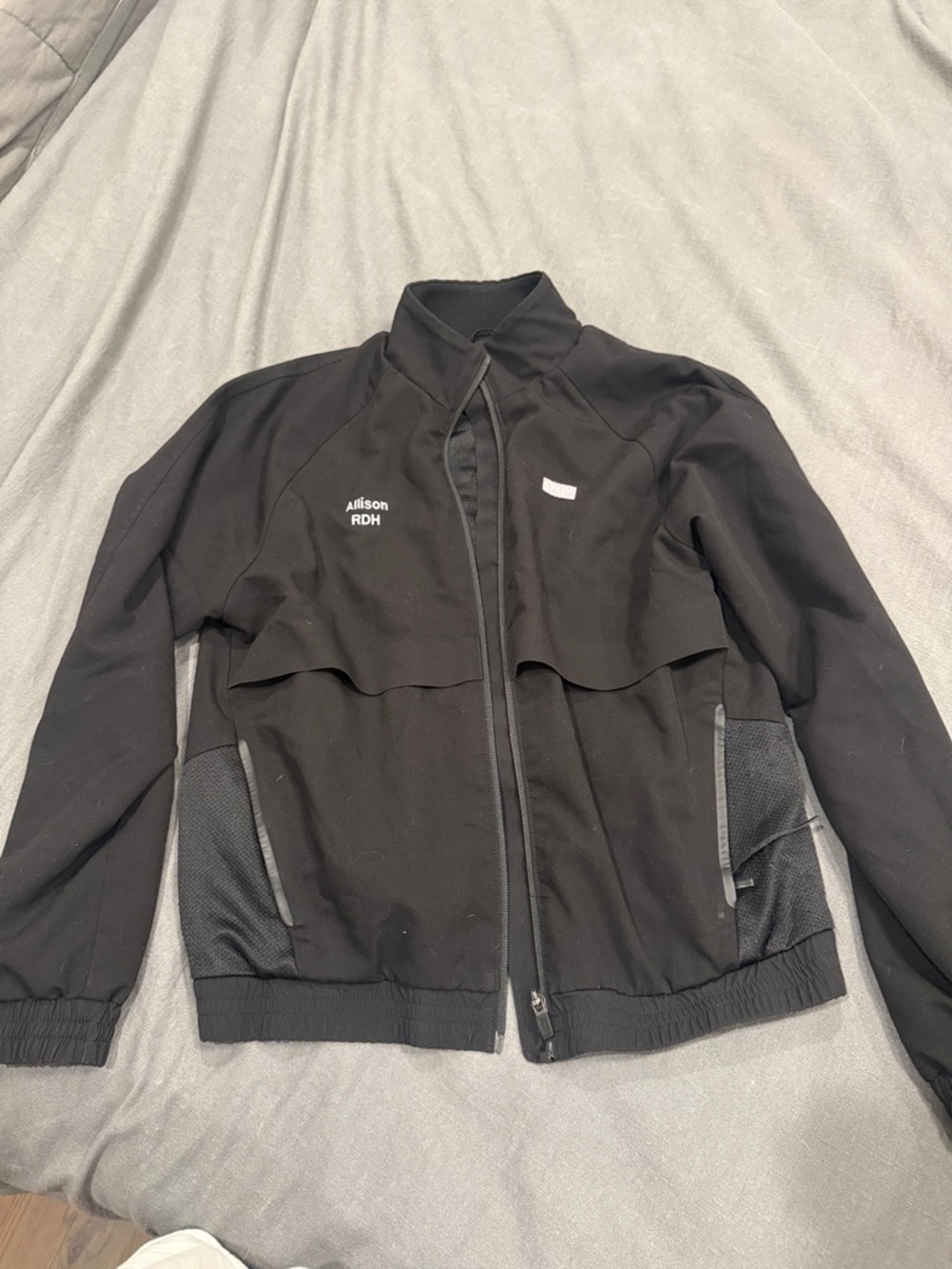 FIGS Black Womens Zip-Front Performance Jacket